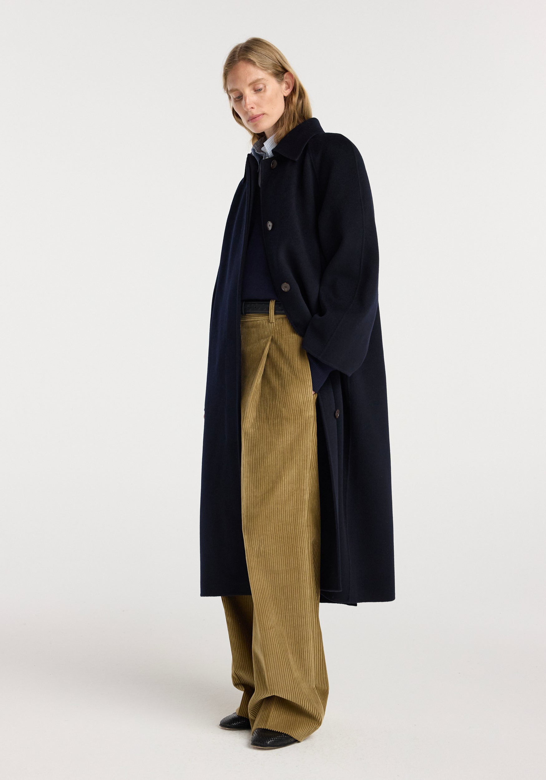 ROHE DOUBLE-FACED WOOL PADDED COAT