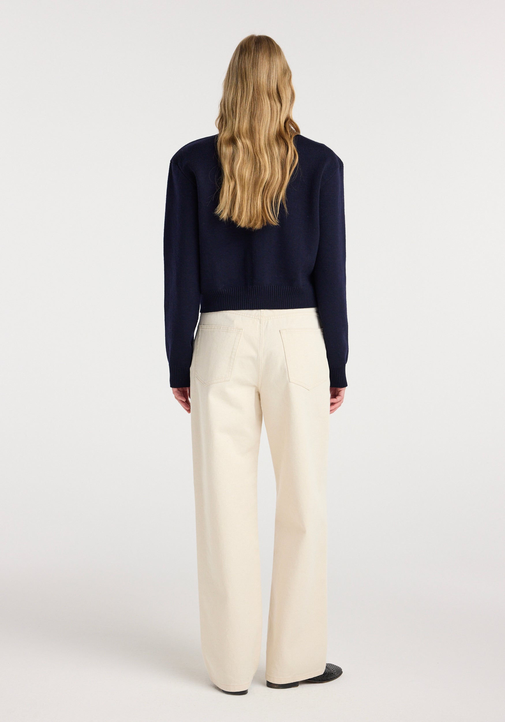 RÓHE STATEMENT SHOULDER CARDIGAN