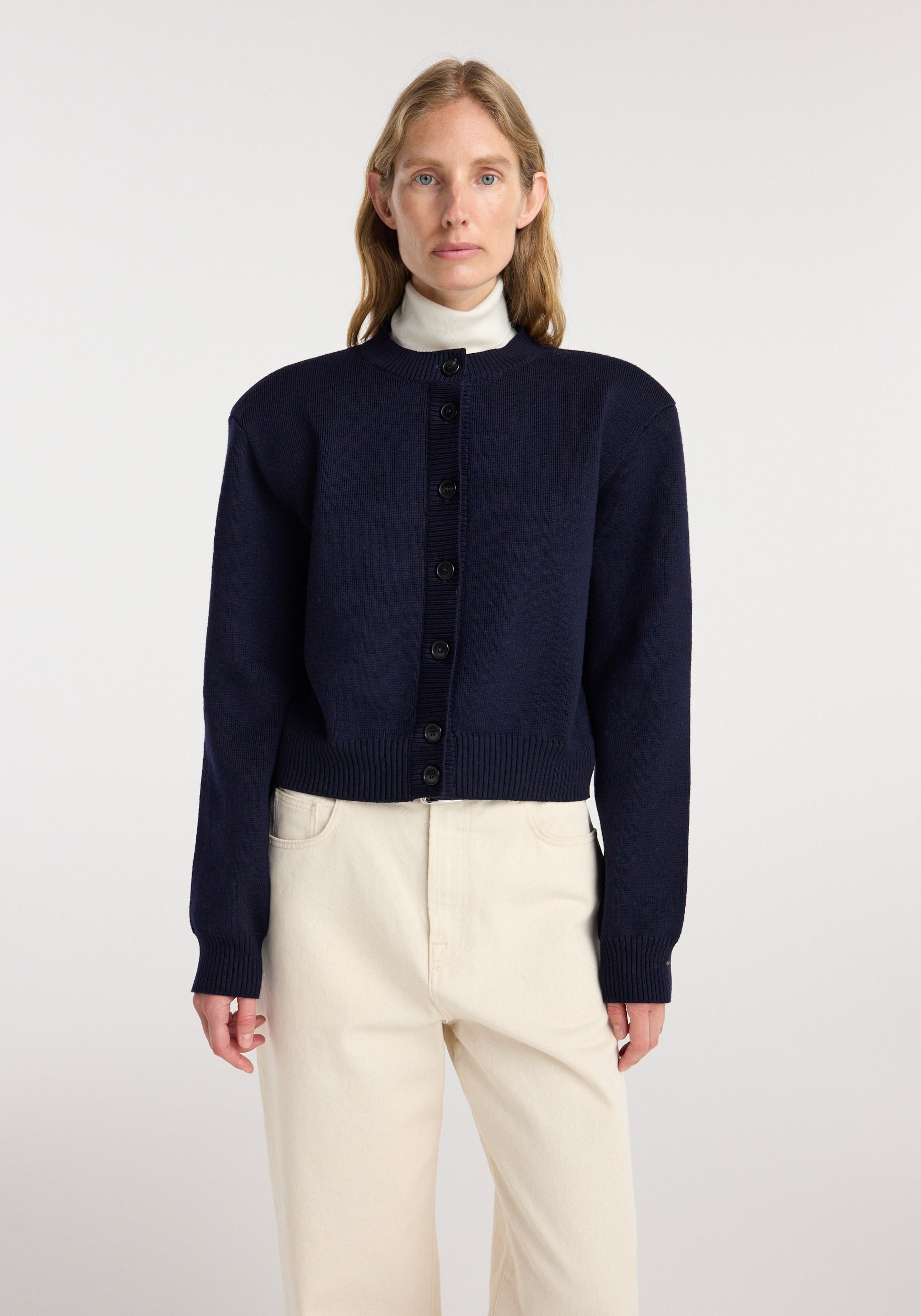 RÓHE STATEMENT SHOULDER CARDIGAN