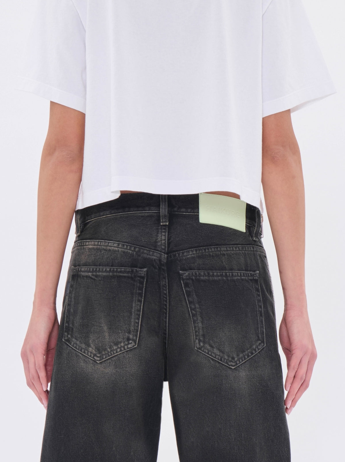 HAIKURE BONNIE ZIP JEANS VINTAGE BLACK