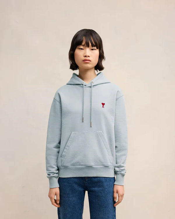 AMI PARIS CLAY BLUE DE COEUR HOODIE