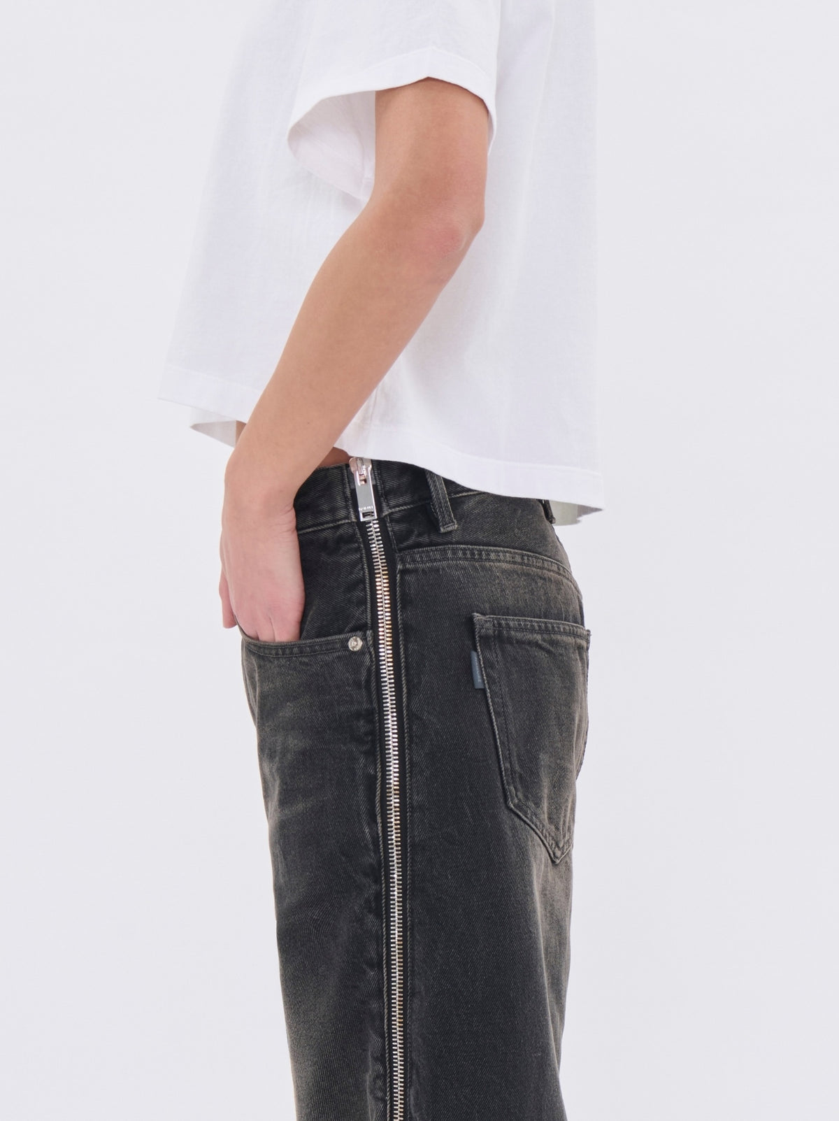 HAIKURE BONNIE ZIP JEANS VINTAGE BLACK