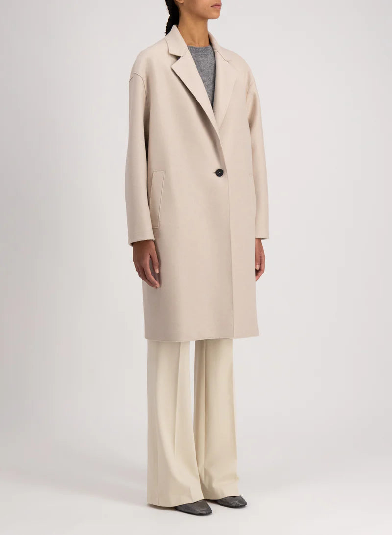 HARRIS WHARF ALMOND WOOL COAT