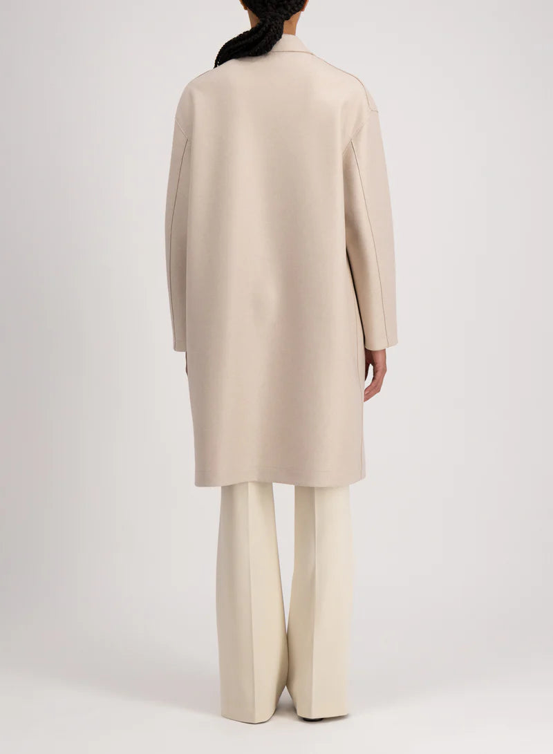 HARRIS WHARF ALMOND WOOL COAT