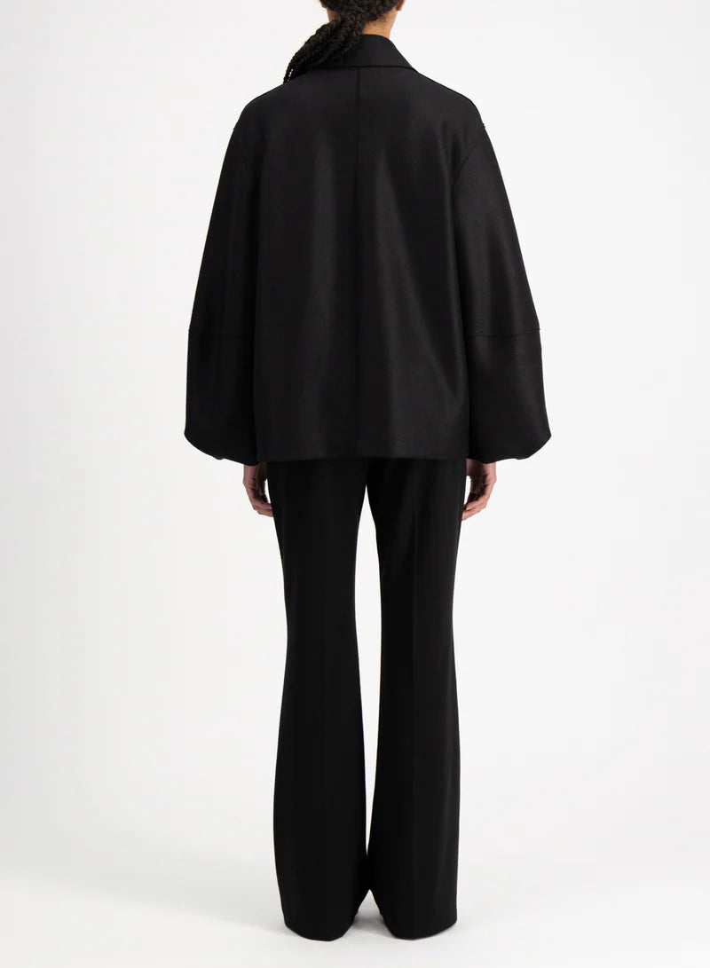 HARRIS WHARF BLACK PUFF SLEEVE JACKET