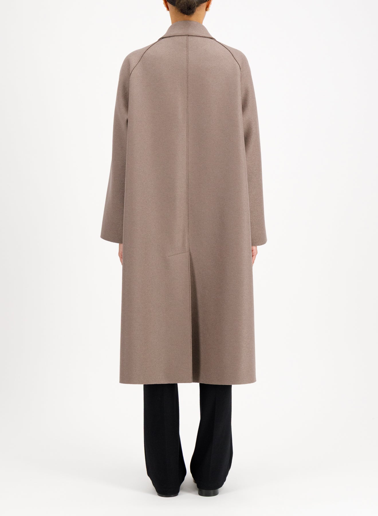 HARRIS WHARF LONDON BALMACAAN PRESSED WOOL COAT