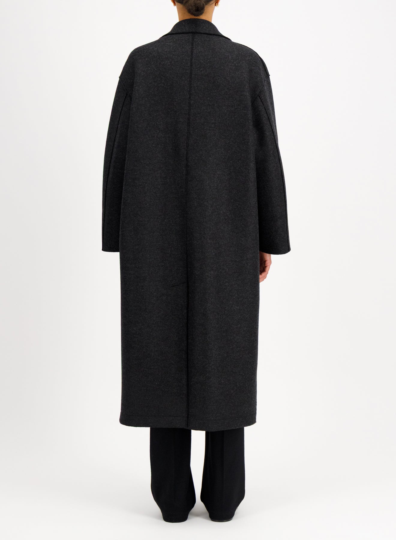 HARRIS WHARF LONDON GRANDAD DOUBLE-BREASTED COAT