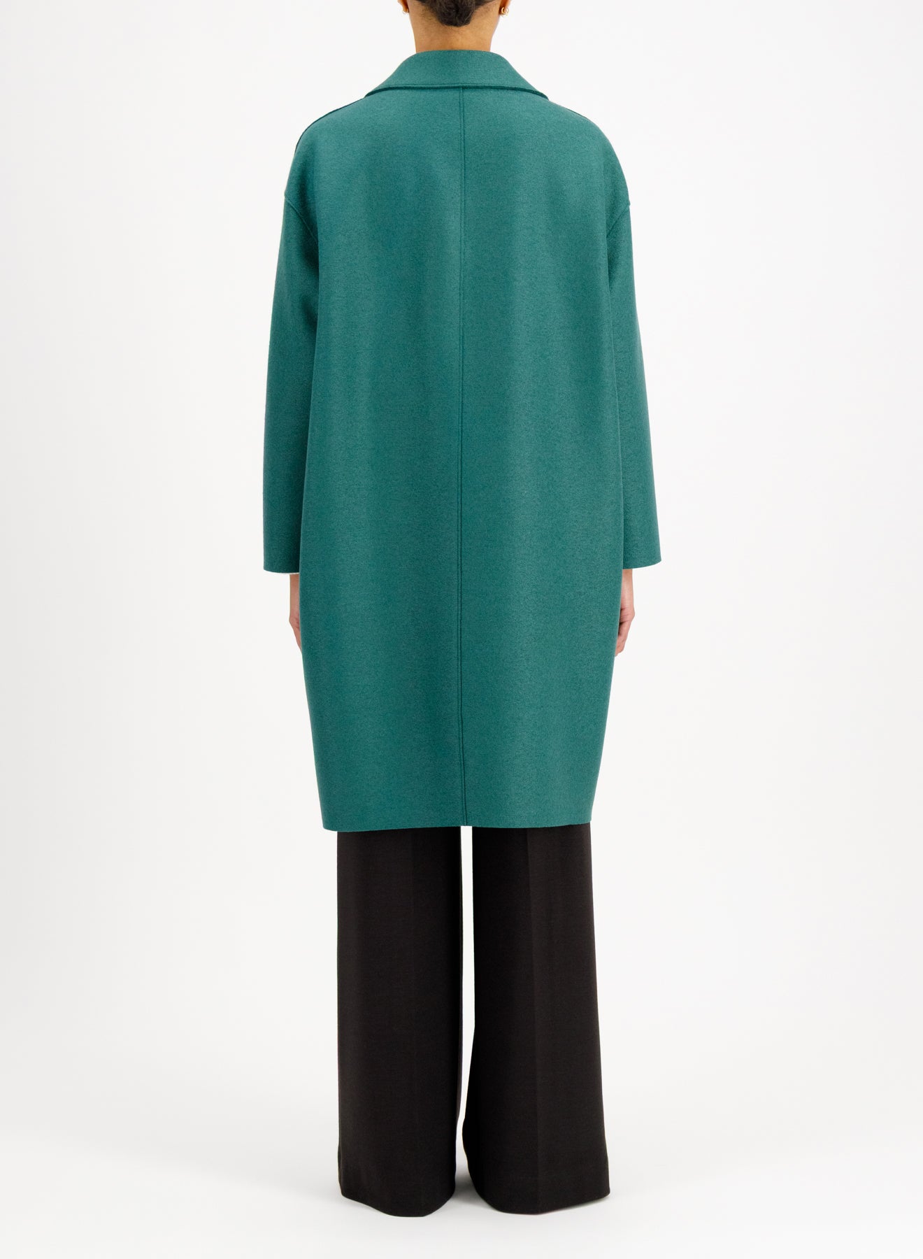 HARRIS WHARF LONDON DROPPED SHOULDER DOUBLE-BREASTED COAT