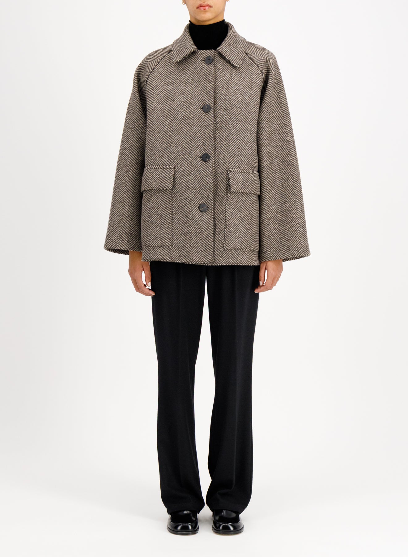 HARRIS WHARF LONDON RAGLAN JACKET