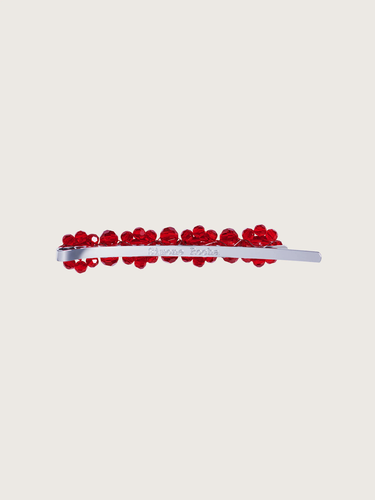 SIMONE ROCHA RED FLOWER HAIR CLIP