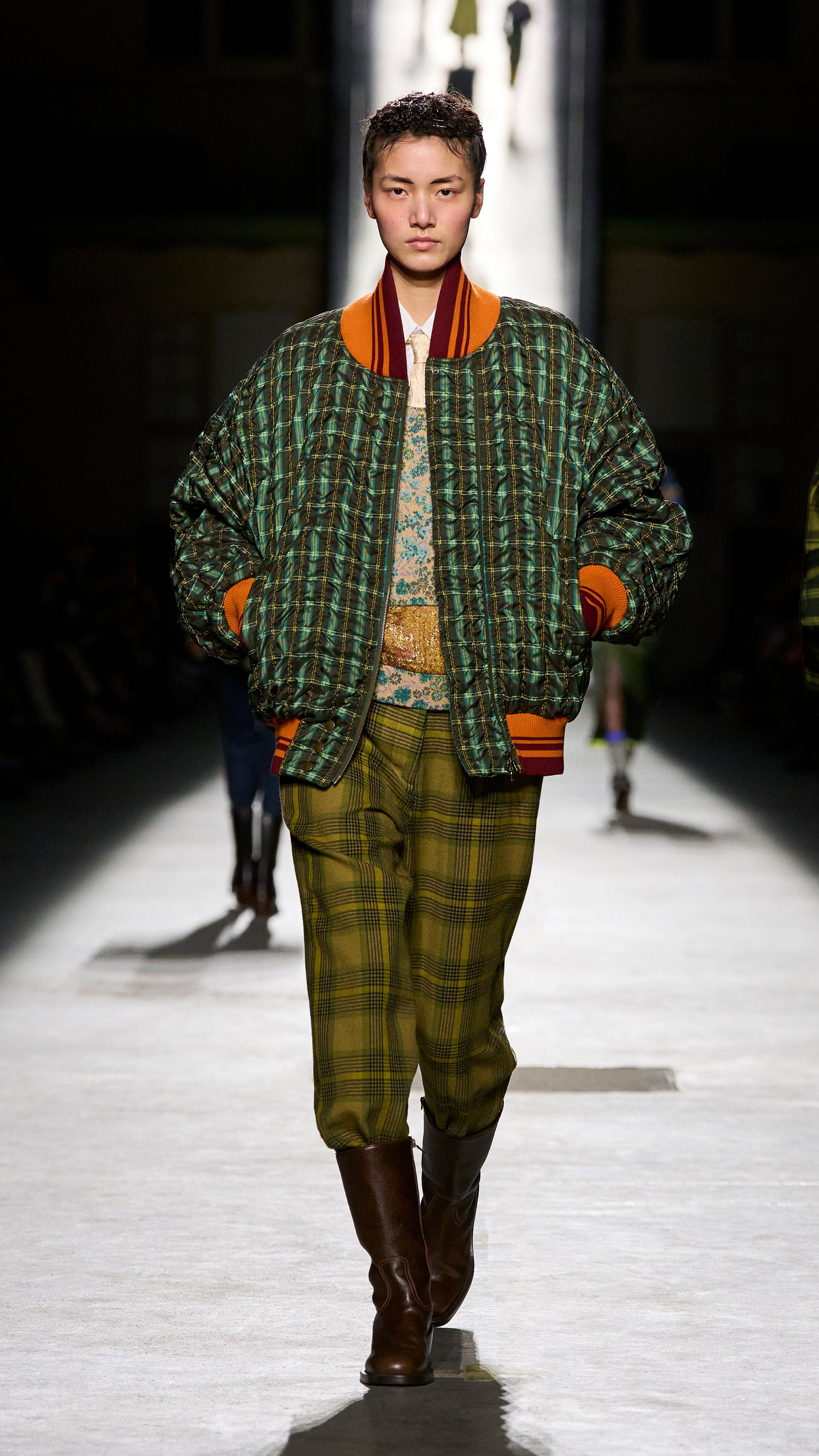 DRIES VAN NOTEN VALDI SEERSUCKER BOMBER JAKCET