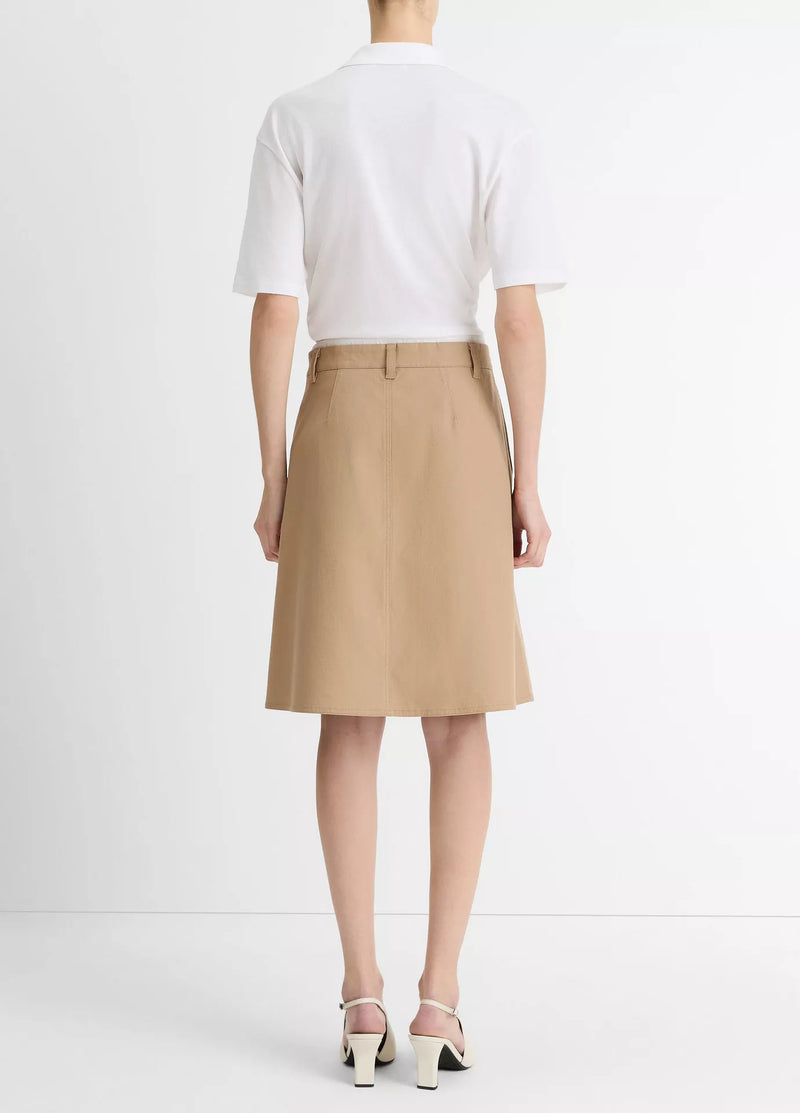 VINCE DOUBLE WAISTBAND SKIRT