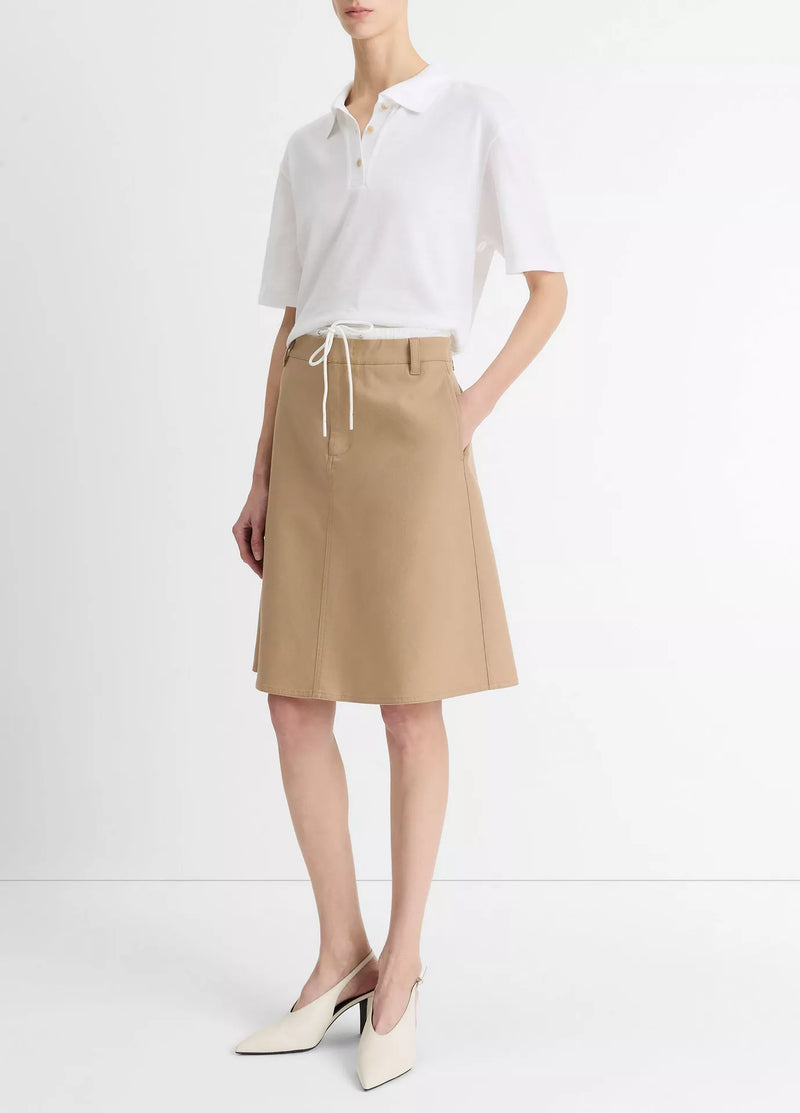 VINCE DOUBLE WAISTBAND SKIRT