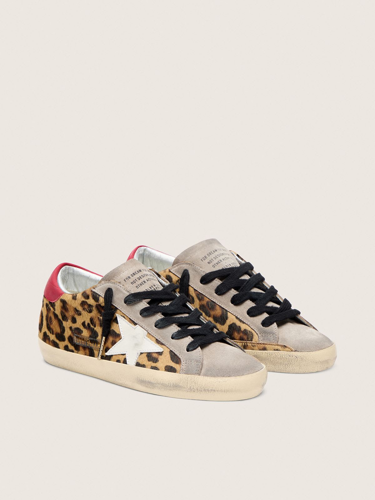 GOLDEN GOOSE SUPER STAR LEOPARD RED WHITE STAR