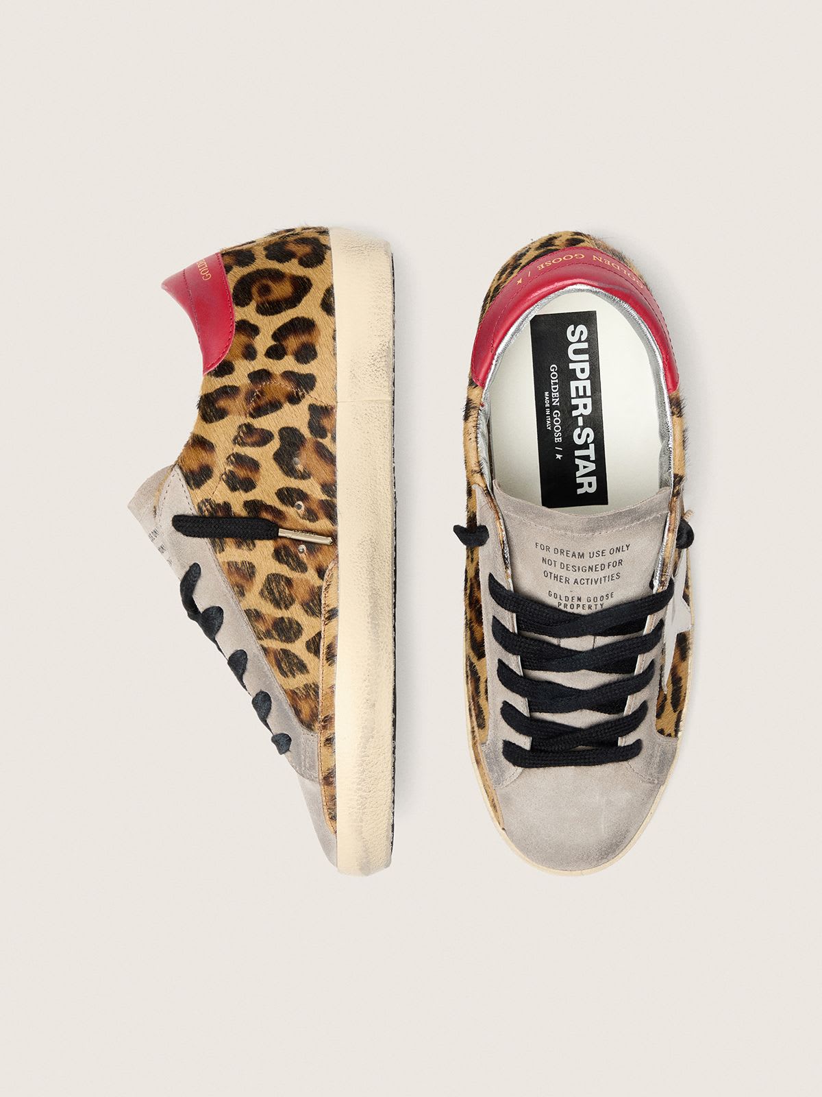 GOLDEN GOOSE SUPER STAR LEOPARD RED WHITE STAR