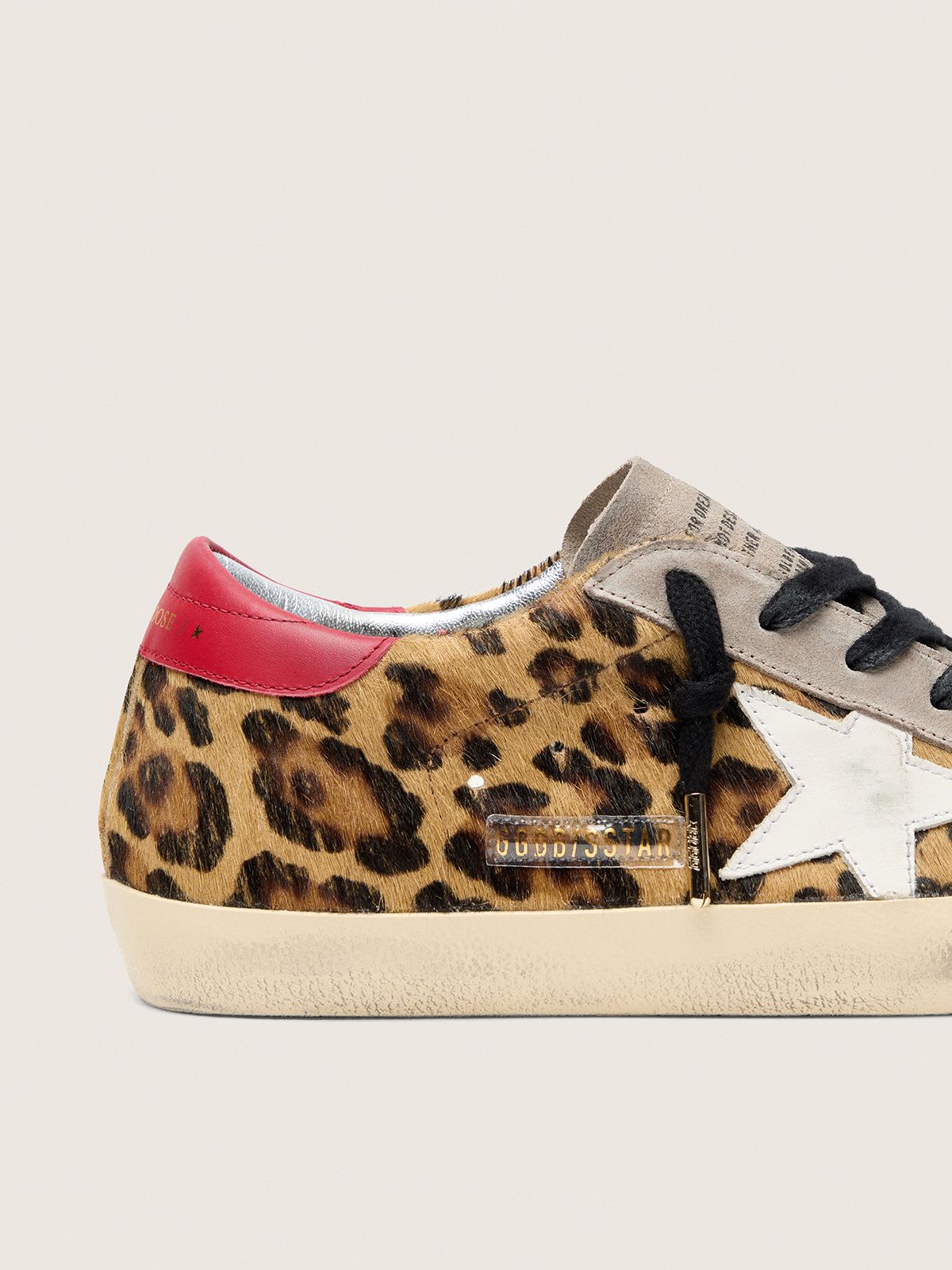 GOLDEN GOOSE SUPER STAR LEOPARD RED WHITE STAR