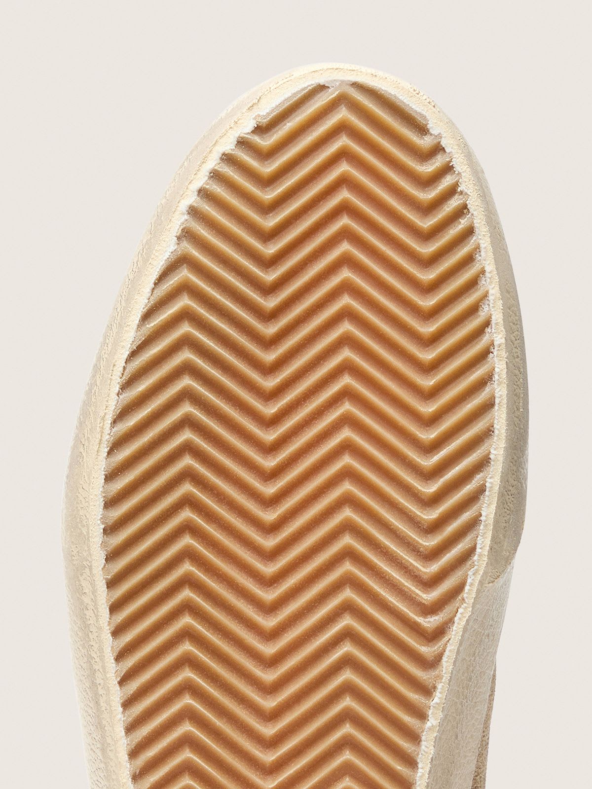 GOLDEN GOOSE MID-STAR BEIGE LEATHER WHITE STAR