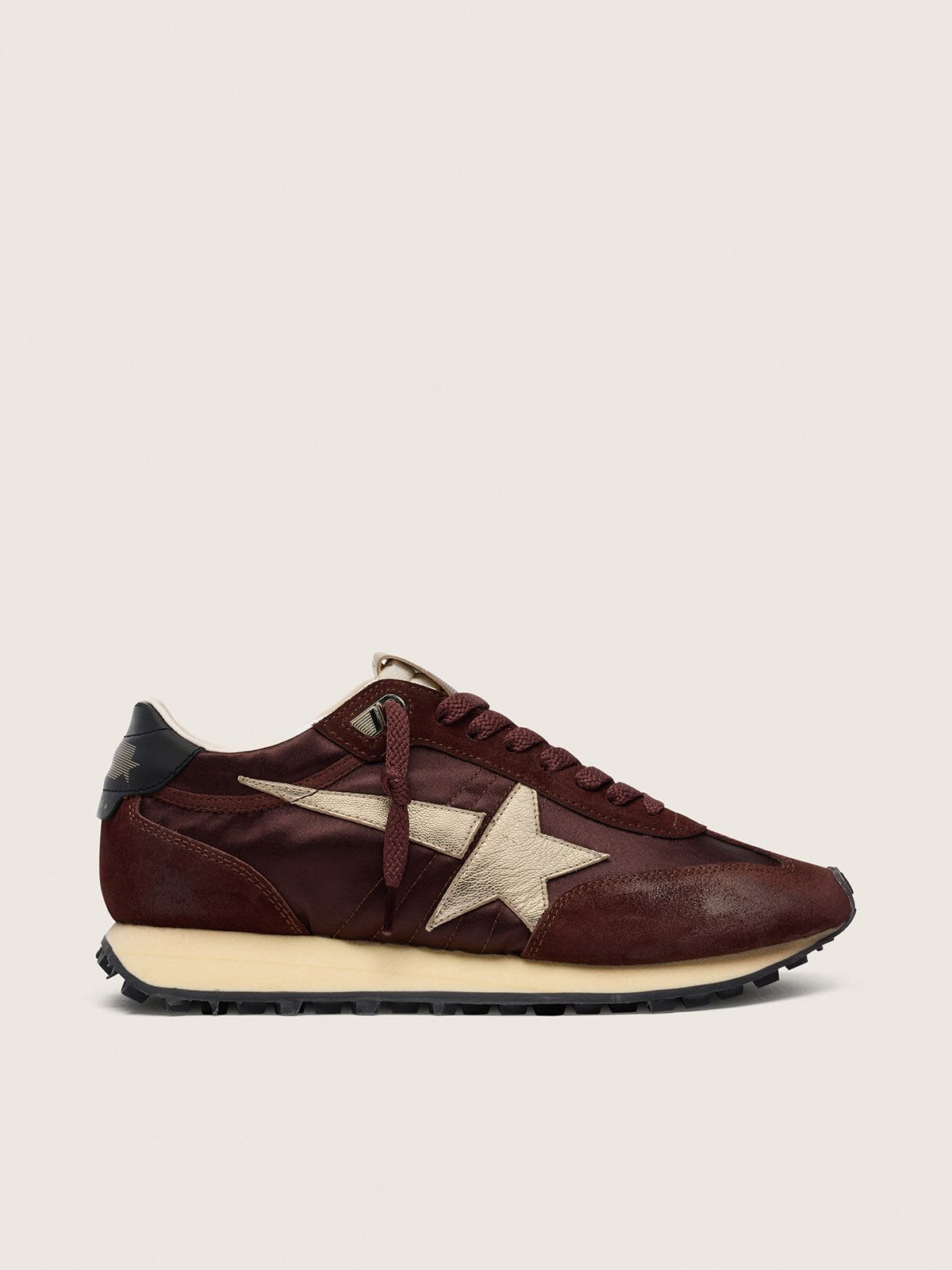GOLDEN GOOSE RUNNING MARATHON BROWN/PLATINUM