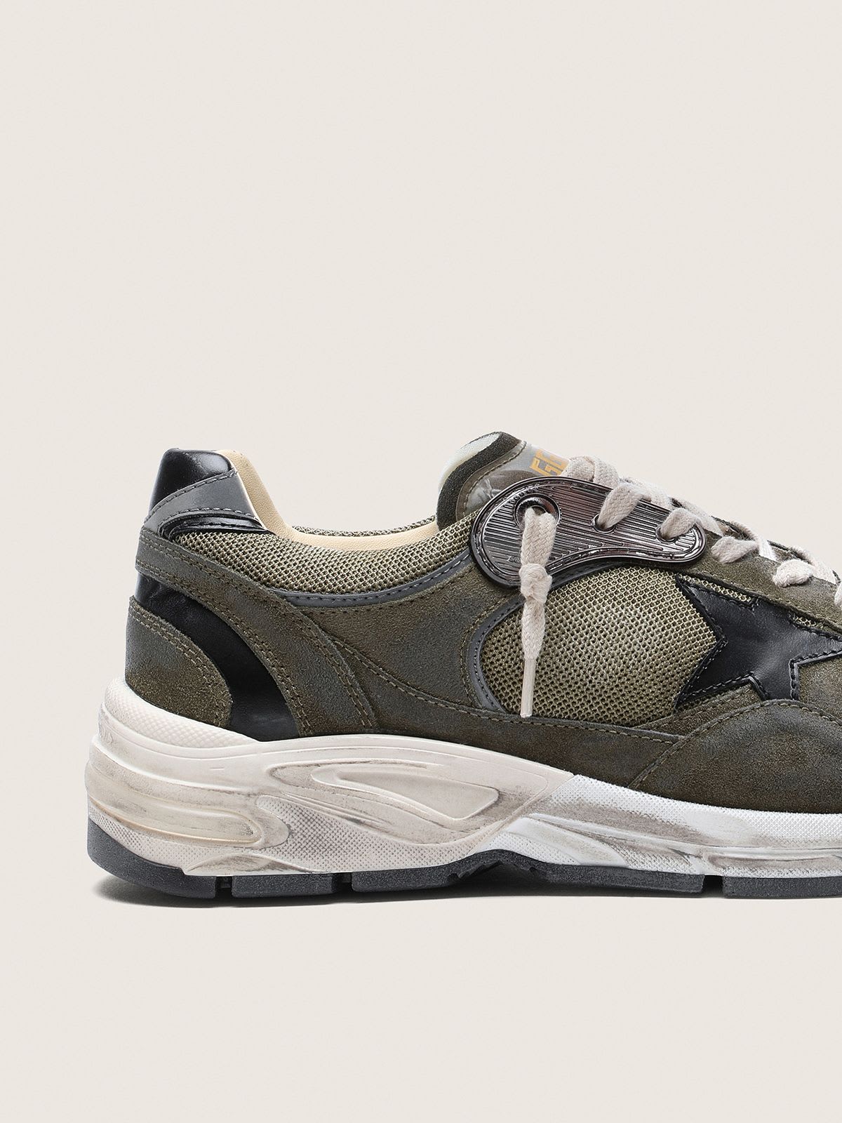 GOLDEN GOOSE RUNNING DAD OLIVE GREEN