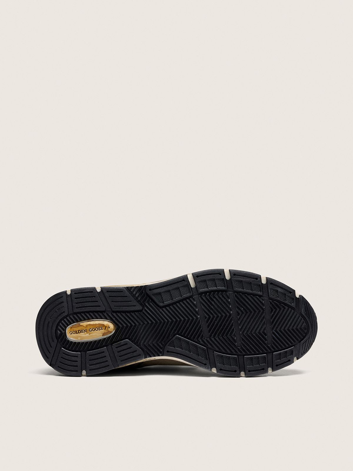 GOLDEN GOOSE RUNNING DAD TAUPE & GREEN