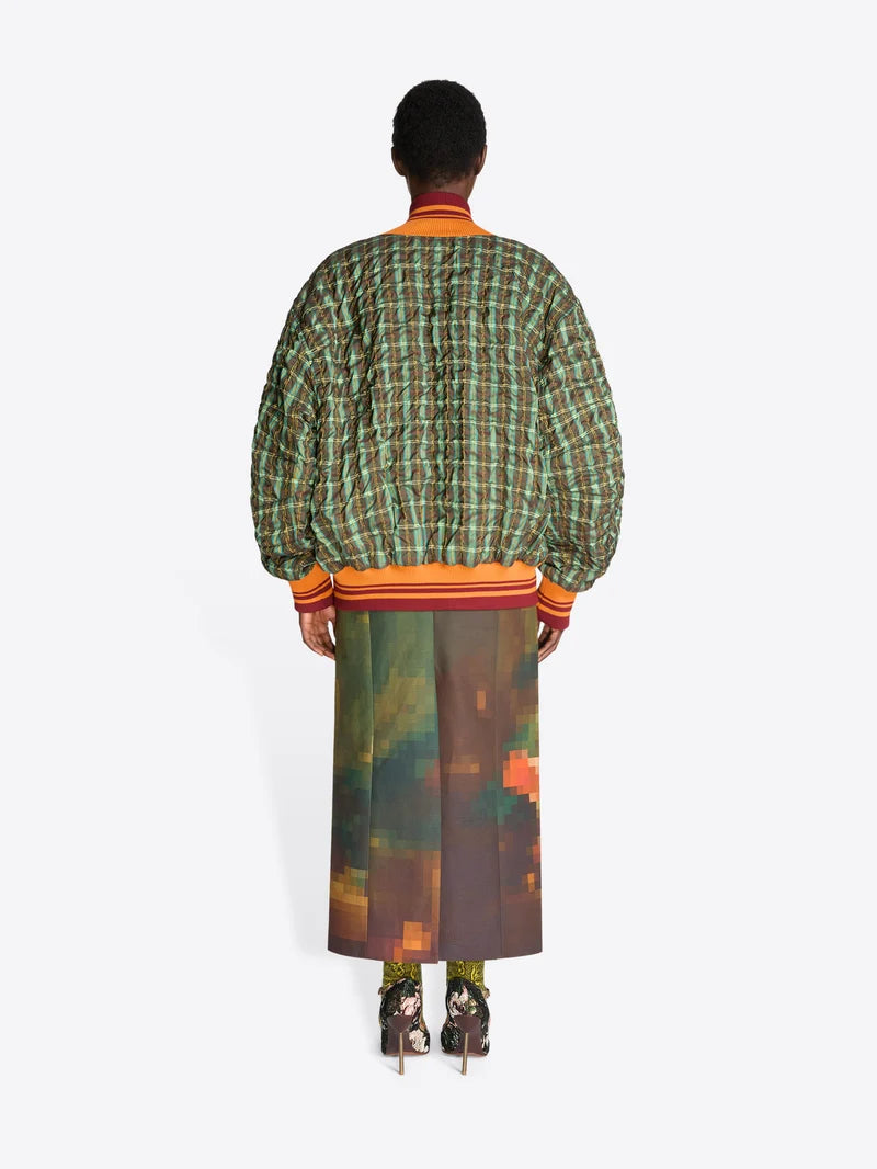DRIES VAN NOTEN VALDI SEERSUCKER BOMBER JAKCET