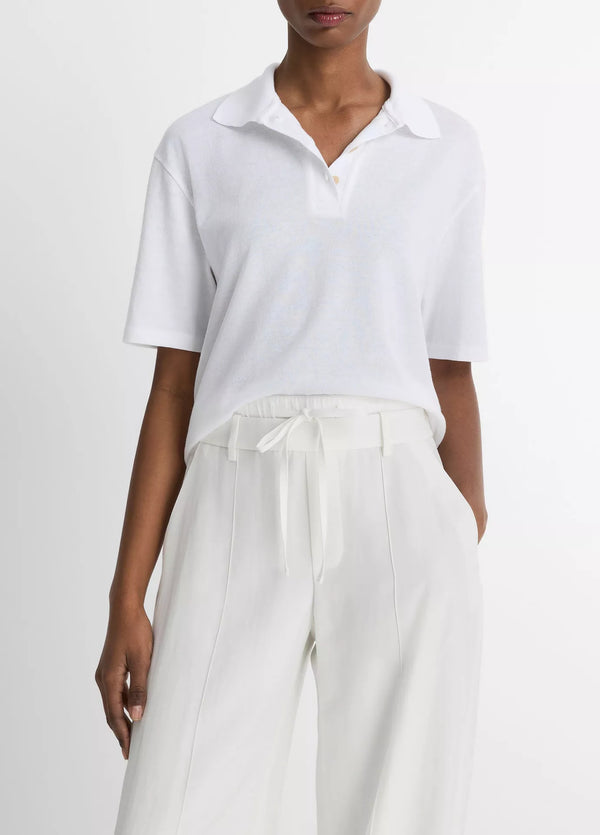 VINCE OPTIC WHITE SHORT SLEEVE TOP