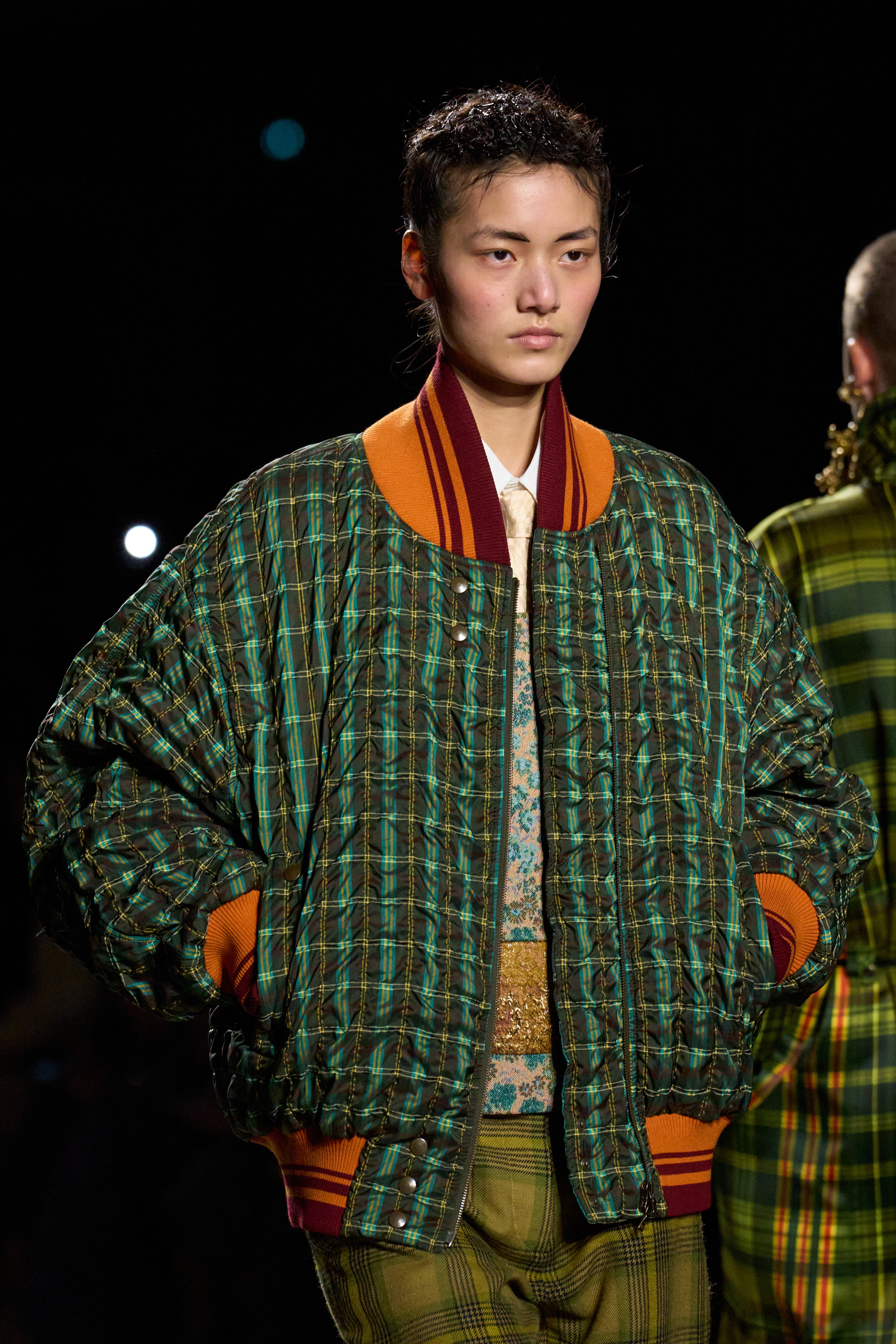 DRIES VAN NOTEN VALDI SEERSUCKER BOMBER JAKCET