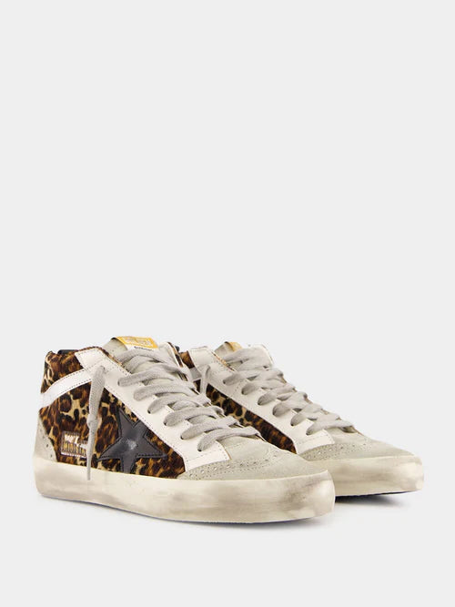 GOLDEN GOOSE MID STAR IN LEOPARD PRINT