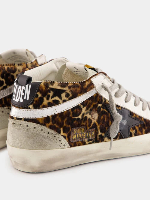 GOLDEN GOOSE MID STAR IN LEOPARD PRINT