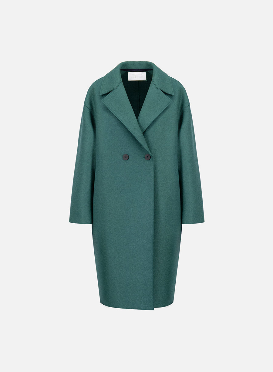 HARRIS WHARF LONDON DROPPED SHOULDER DOUBLE-BREASTED COAT