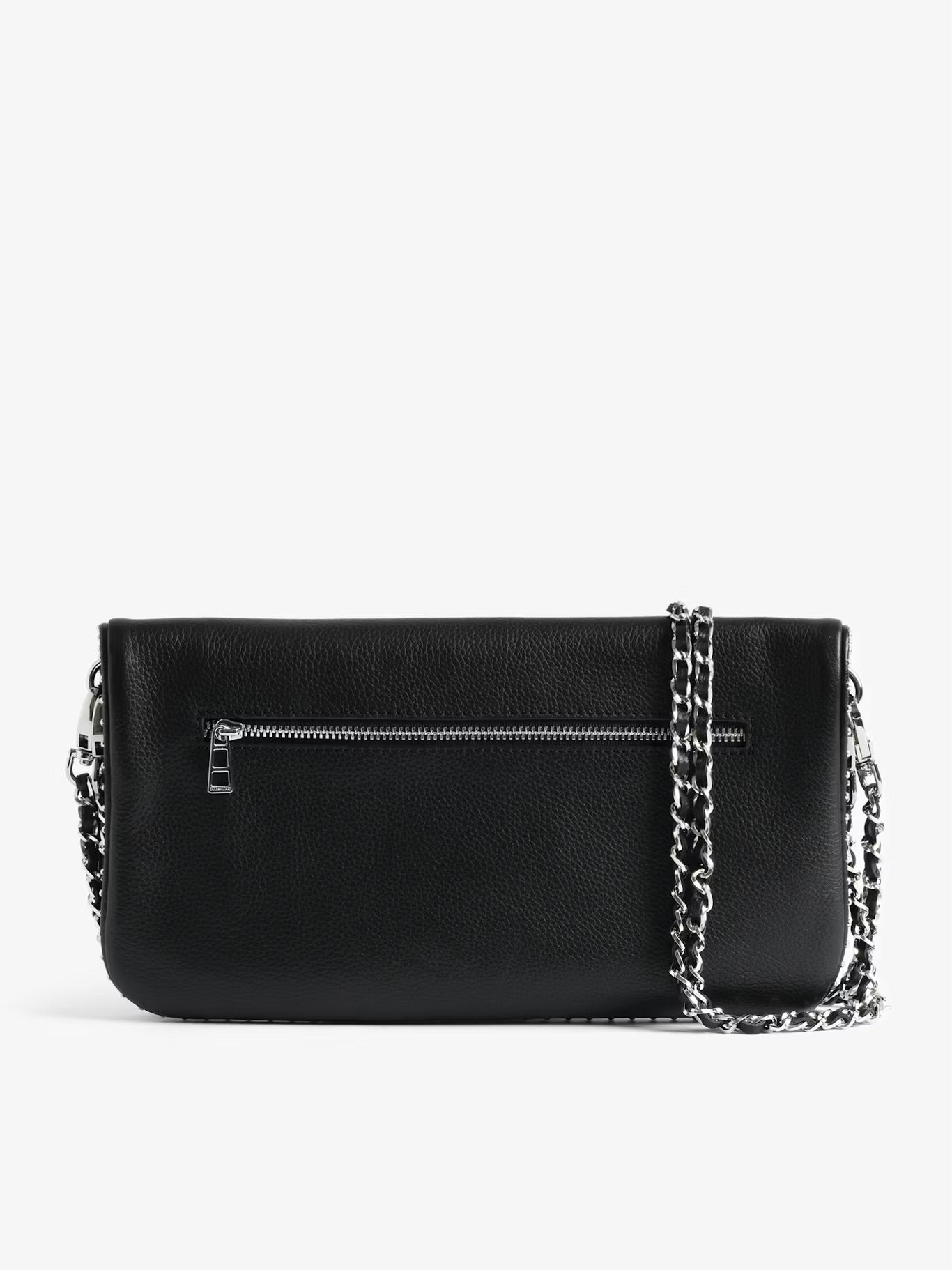 ZADIG & VOLTAIRE ROCK LEATHER BAG WITH STUD TRIM