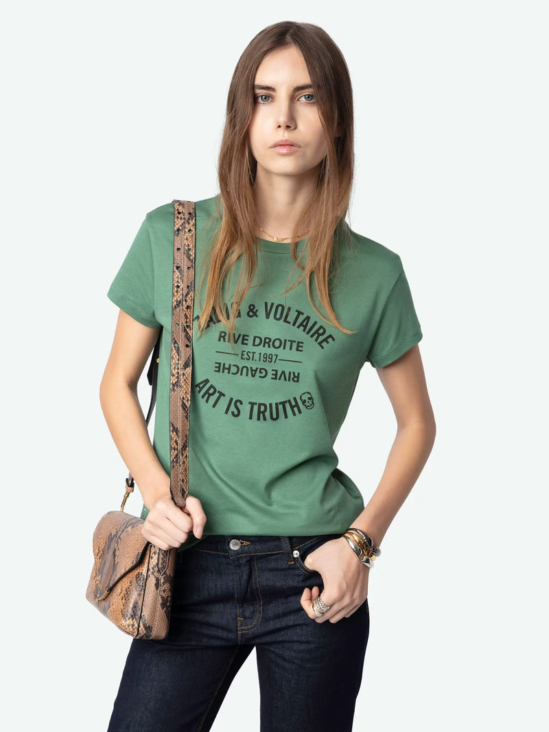 ZADIG & VOLTAIRE WALK ICO BLASON ECO T-SHIRT CORRIANDER