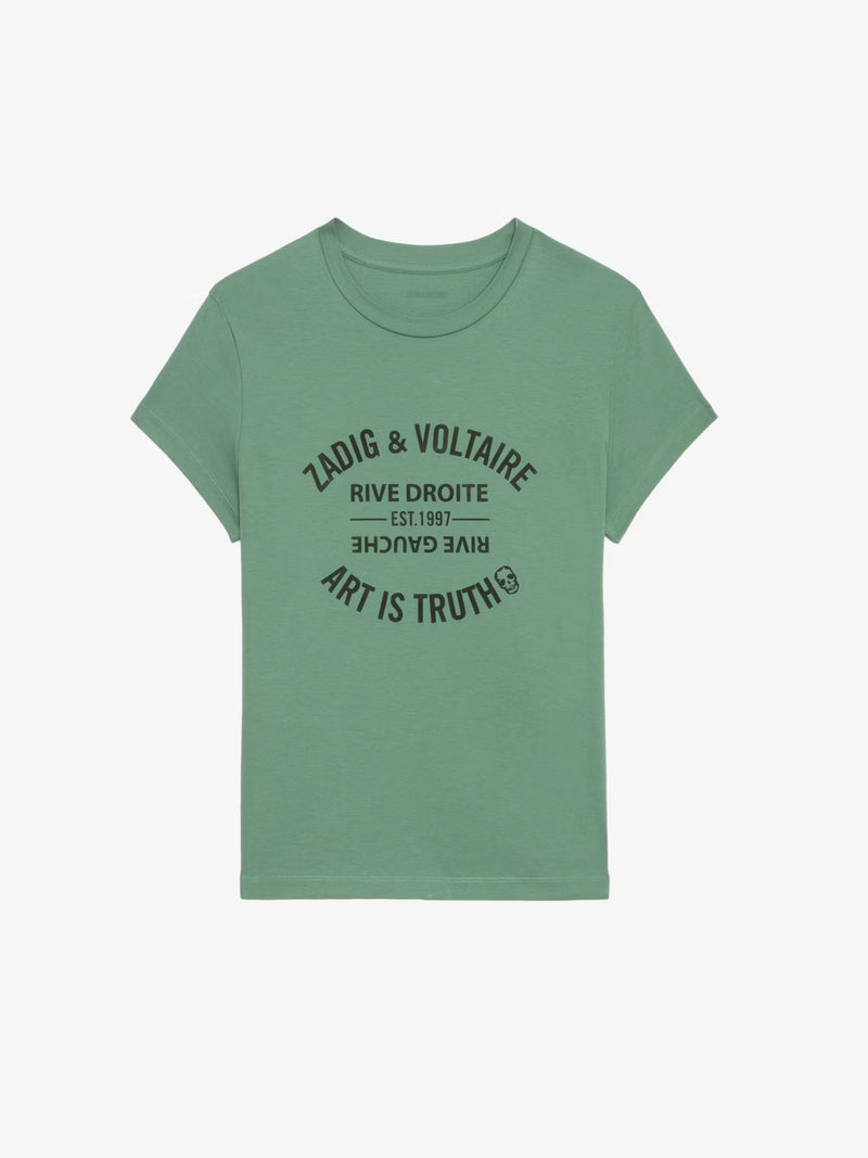 ZADIG & VOLTAIRE WALK ICO BLASON ECO T-SHIRT CORRIANDER