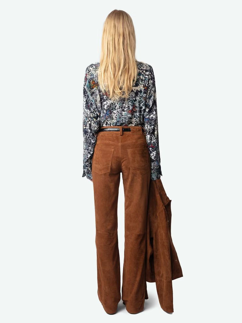 ZADIG & VOLTAIRE TRUETT SOFT BUTTERFLIES BLOUSE