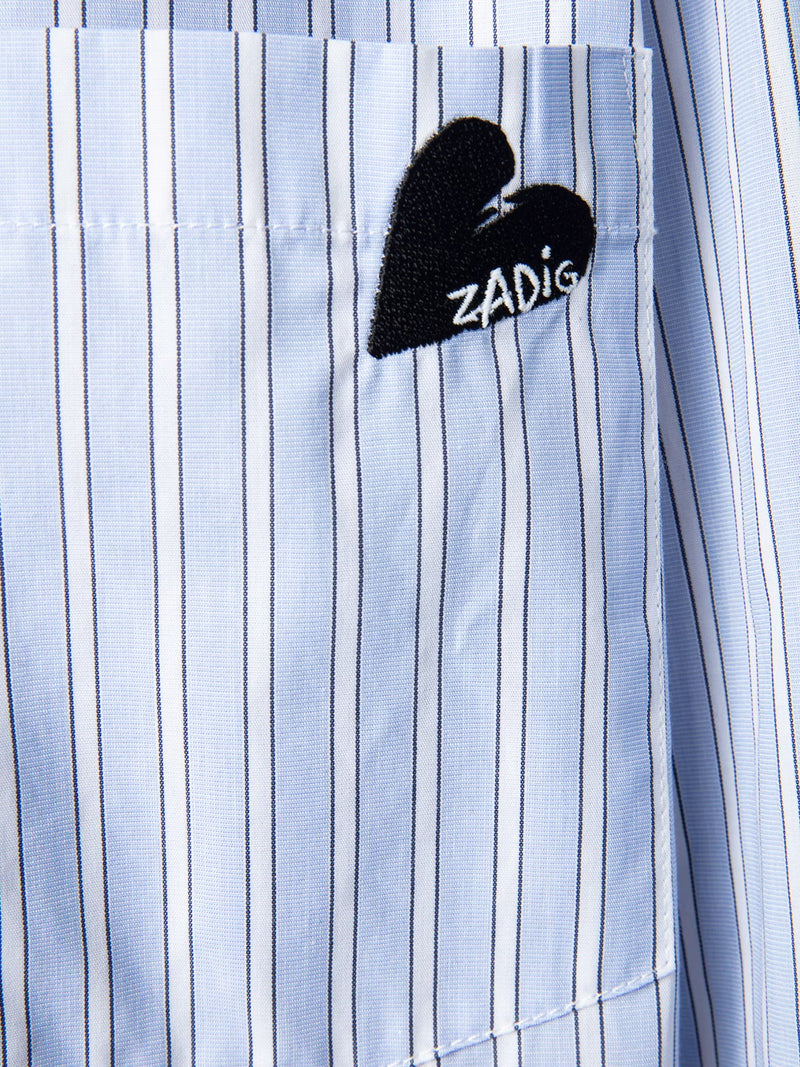 ZADIG & VOLTAIRE MORNING POP STRIPE SHIRT
