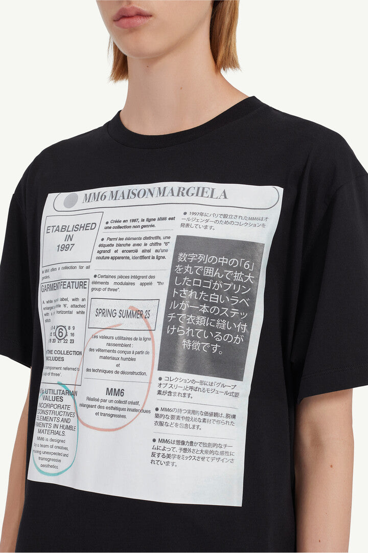 MM6 NEWSPAPER PRINT T-SHIRT