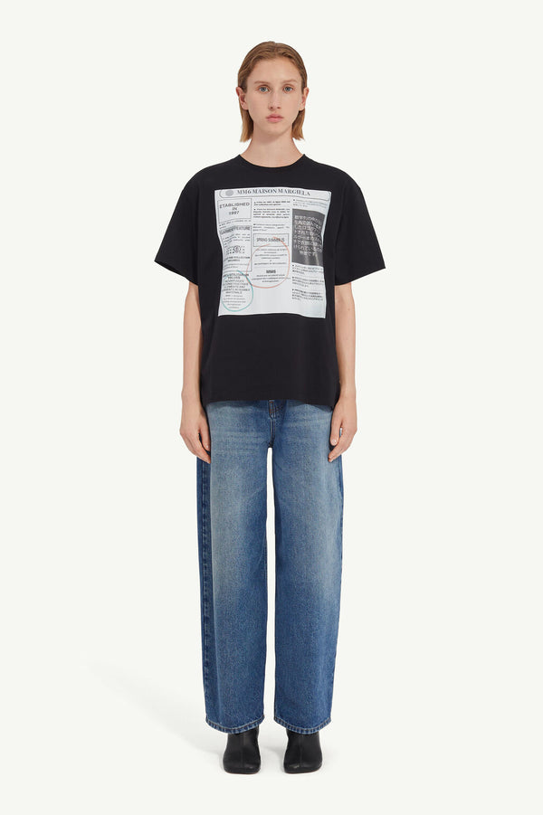 MM6 NEWSPAPER PRINT T-SHIRT