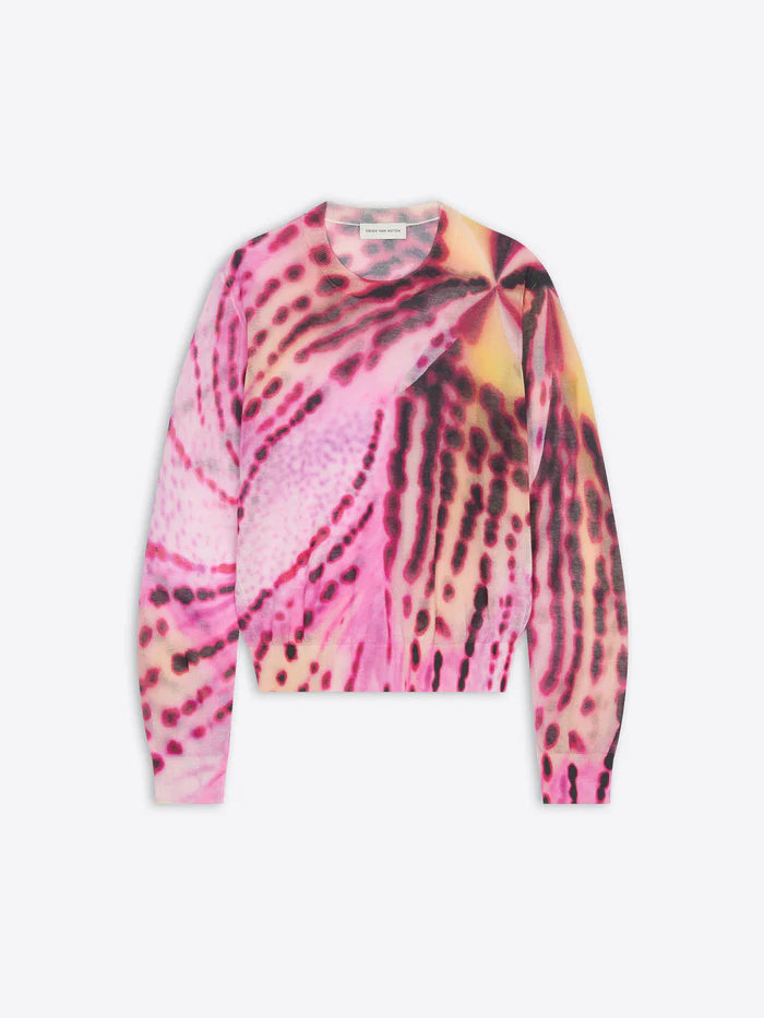 DRIES VAN NOTEN FLORAL PRINT TILLY SWEATER