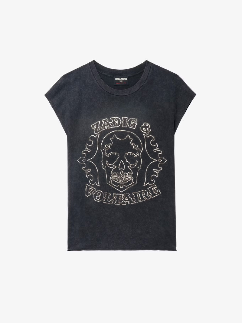 ZADIG & VOLTAIRE CLOE SKULL TANK TOP