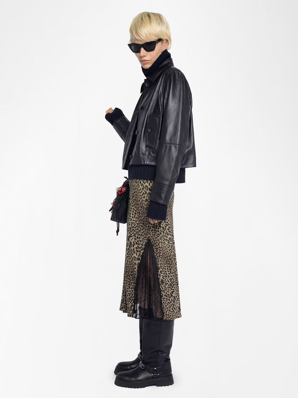 ZADIG & VOLTAIRE JAYLA LEO PRINT SKIRT