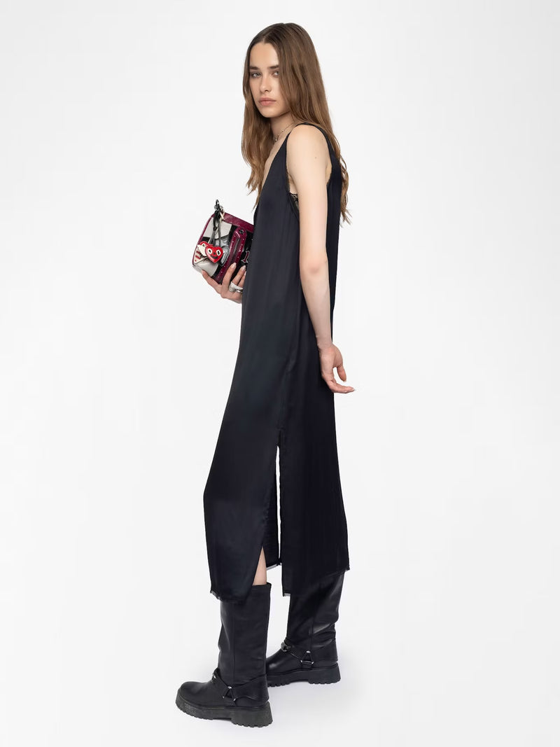 ZADIG & VOLTAIRE RENZO BLACK SATIN DRESS
