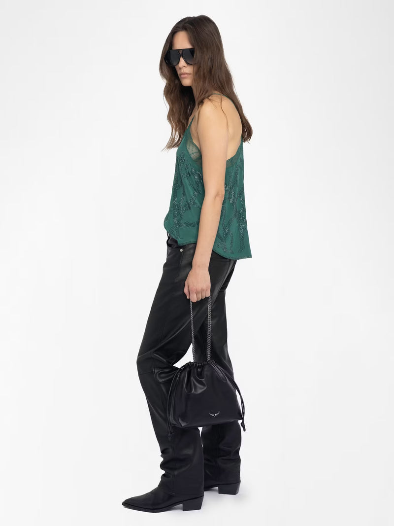 ZADIG & VOLTAIRE CHRISTY CAMI EMERALD