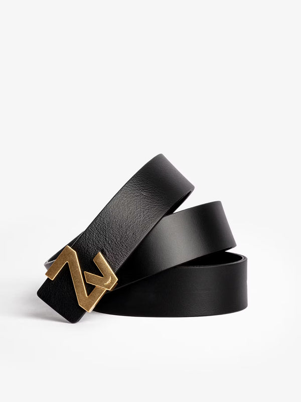 ZADIG & VOLTAIRE ZV INITIALE BELT BLACK