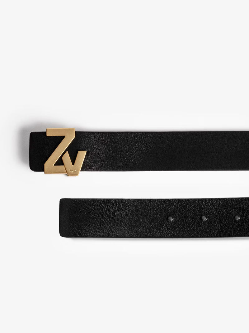 ZADIG & VOLTAIRE ZV INITIALE BELT BLACK