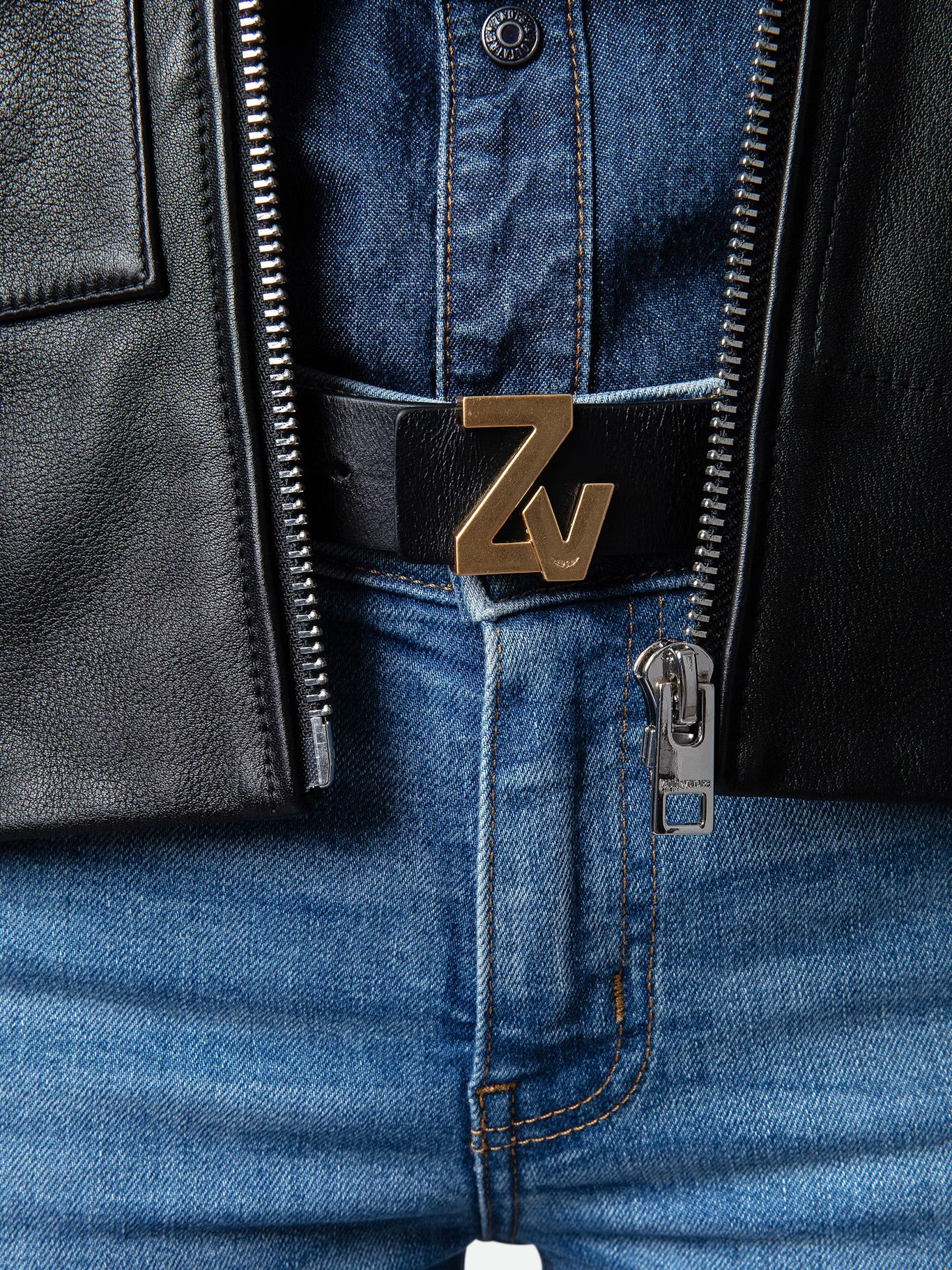 ZADIG & VOLTAIRE ZV INITIALE BELT BLACK