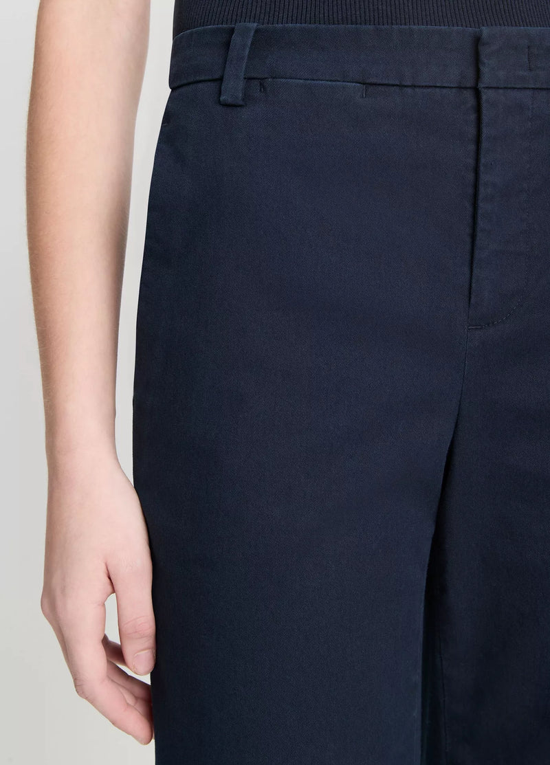 VINCE DARK NAVY MIDRISE CHINO SHORT