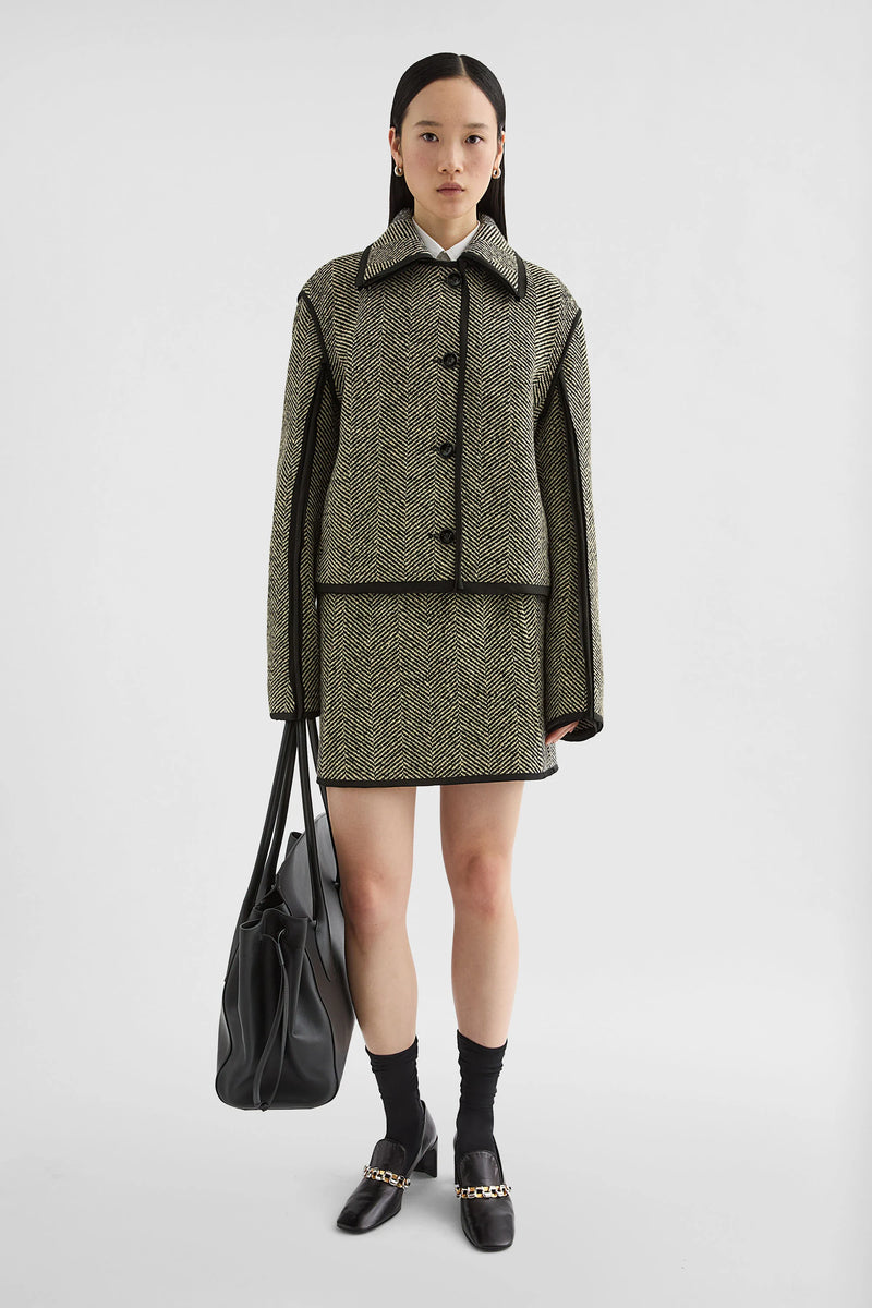 JIL SANDER WOOL TWEED JACKET
