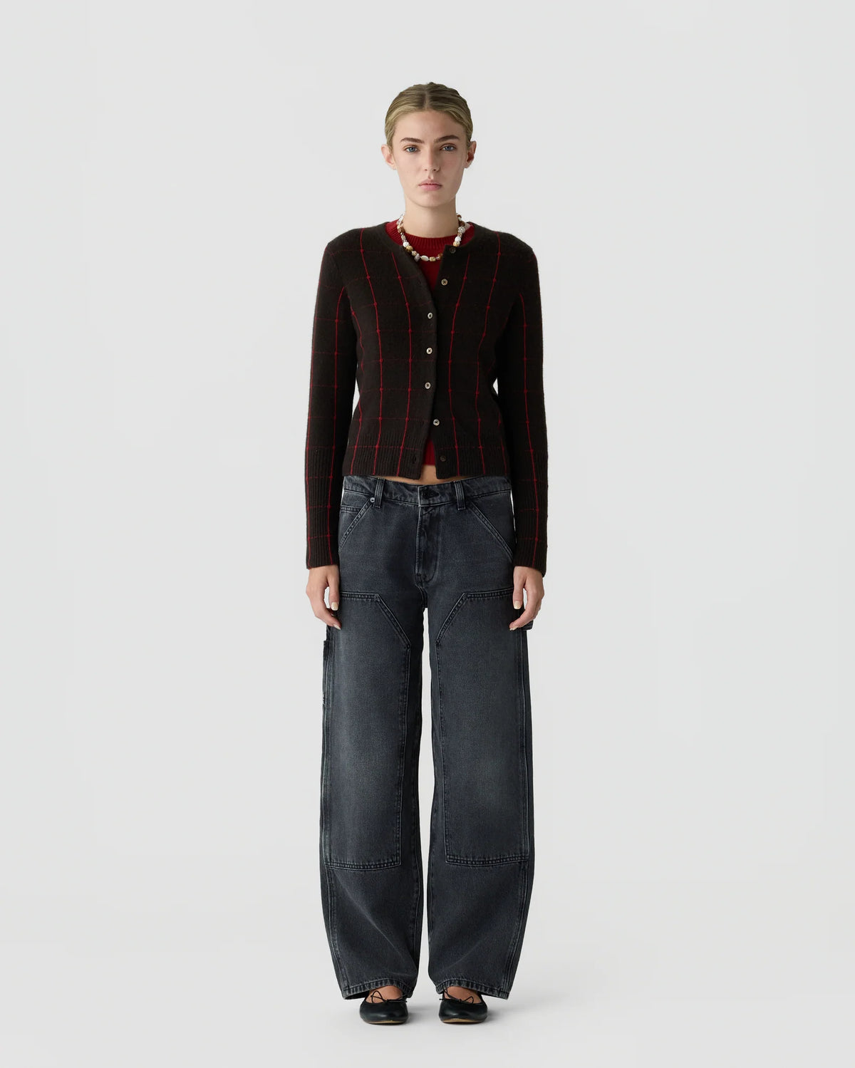 GUEST IN RESIDENCE JANE CHECK CARDIGAN