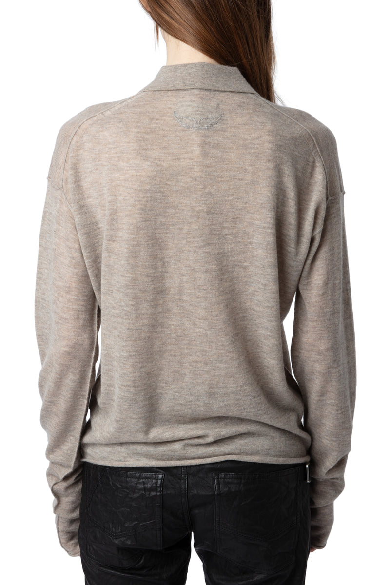 ZADIG & VOLTAIRE MARLY LATTE CASHMERE KNIT