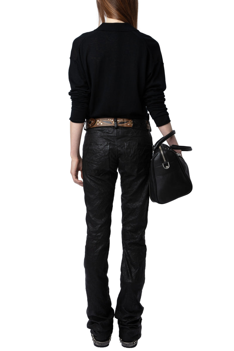 ZADIG & VOLTAIRE MARLY BLACK CASHMERE KNIT